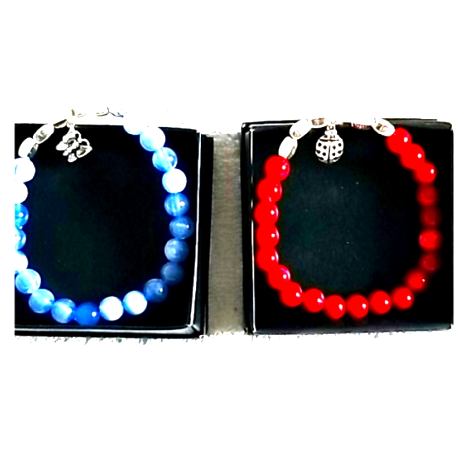 Set Of Two Blue/ Red Bracelet